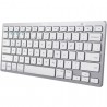 Teclado compacto inalámbrico trust 24654/ plata