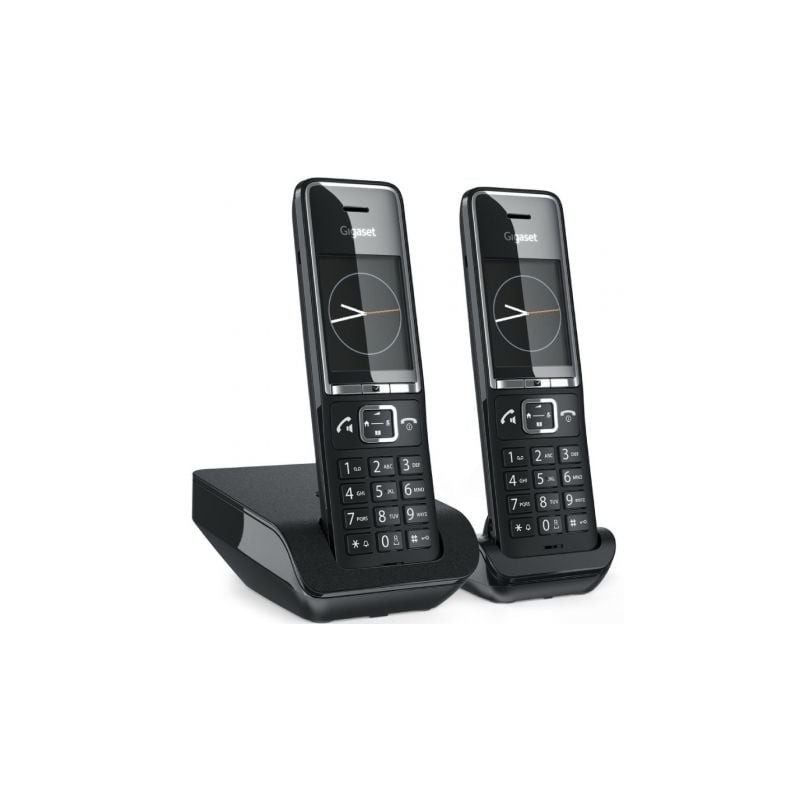 Teléfono inalámbrico gigaset comfort 550/ pack duo/ negro