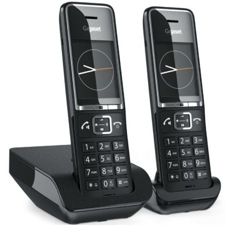 Teléfono inalámbrico gigaset comfort 550/ pack duo/ negro