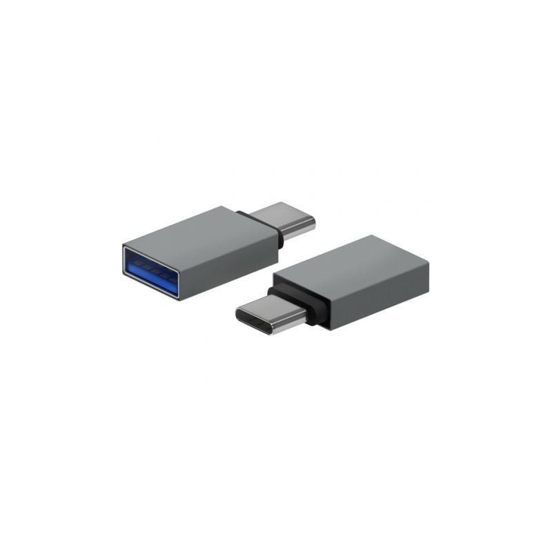 Adaptador usb 3.2 aisens a108-0718/ usb hembra - usb tipo-c macho/ gris