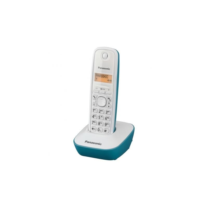 Teléfono inalámbrico panasonic kx-tg1611/ blanco/ azul