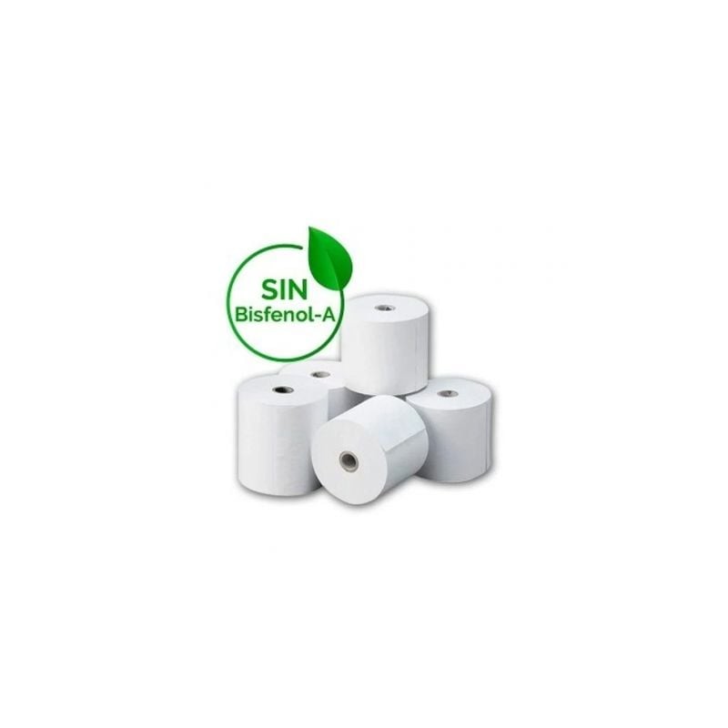 Rollo papel térmico genérico 57x50 10u bpa/ 57 x 50mm/ 10 unidades
