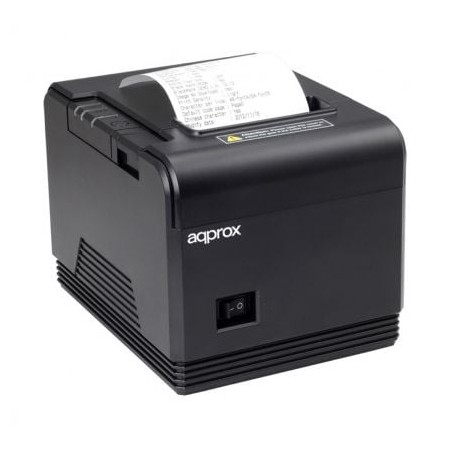 Impresora de tickets approx apppos80am/ térmica/ ancho papel 80mm/ usb-rs232/ negra