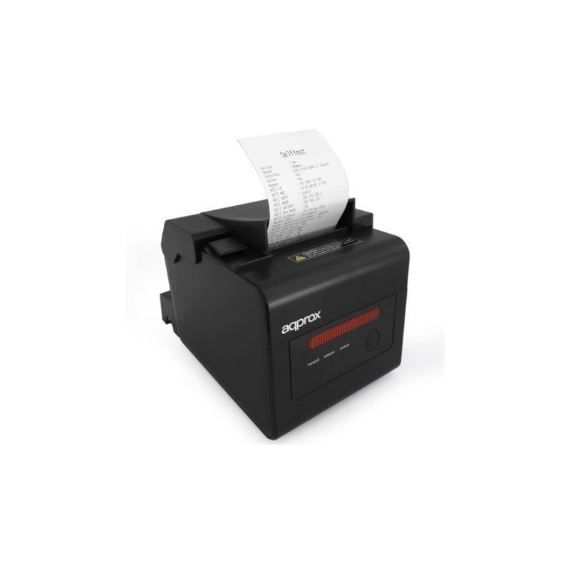 Impresora de tickets approx apppos80wifi+lan/ térmica/ ancho papel 58 y 80mm/ usb-wifi-lan-rs232-rj11/ negra